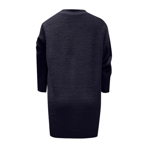 Womens Cardigan Open Front Long Sleeve Knit Sweater Coat with Pockets - image 4