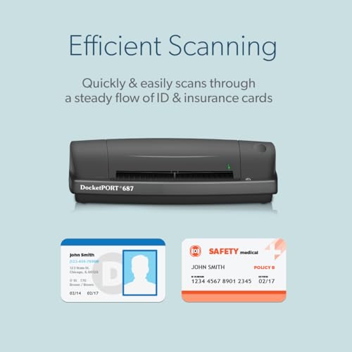 Image of 687 Duplex Card Scanner (DP687) with DocketSCAN Business Card