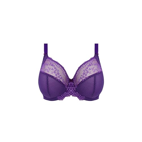 Image of Elomi Women's Charley Stretch Plunge Bra: Stretch Lace & Mesh, Racerback Option. Low Plunge UK Sizes D-JJ, US Sizes D-N