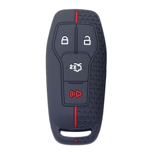 Etui clés télécommande de voiture en silicone premium pour Ford Mustang 2015 à 2017