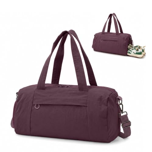 Image of PALAY Gym Duffle Bag Waterproof Purple Weekend Travel Bag