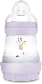 MAM Baby 1 Mamadeira Easy Start 160ml Anticólica e Menos Bolhas de Ar, para Crianças 0+ Meses Autoesterilizável e com Bico de Silicone Skinsoft, Rosa