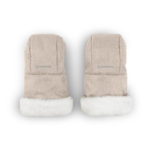 Image of UPPAbaby CozyHandmuff - Easily Attaches to Stroller Handlebars - Ultra-Plush, Weather-Proof Hand Protection - Declan (Oat Mélange)