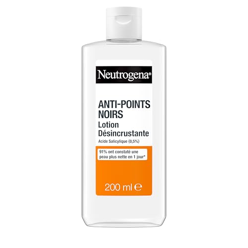 Neutrogena Loción para eliminar puntos negros (botella de 200 ml), loción facial con ácido salicílico (0,5%)