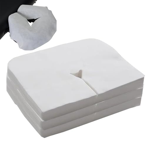 Protege Têtière pour Table De Massage, Housses D'appui-tête pour Table De Massage, Lot de 100 Housses Jetables Ultra Douces Et Antiadhésives pour...