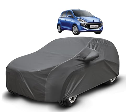 Image of Auto Hub Waterproof Car Cover Compatible with Santroo (Model : 2019-Till Date) with Mirror Pockets, Soft Cotton Lining, Santroo Car Cover Waterproof, Grey