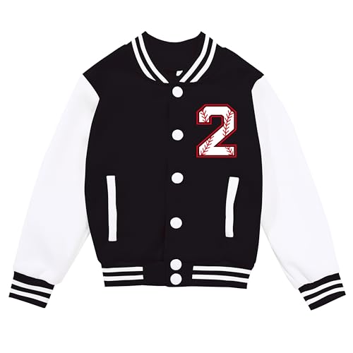 Kids Varsity Jacket Toddler Boys 1st 2nd 3rd 4th 5th Birthday Baseball Jacket 1-5 Years Old Birthday Outfit2