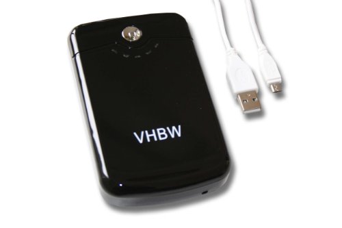Powerbank Mobiles Ladegerät Ladekabel Micro USB Akku 10400mAh schwarz passend für Switel.