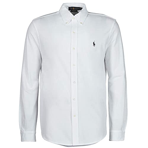  Polo Ralph Lauren Featherweight Mesh - Camicia Uomo, Bianco (White Xw9h2), taglia produttore: S