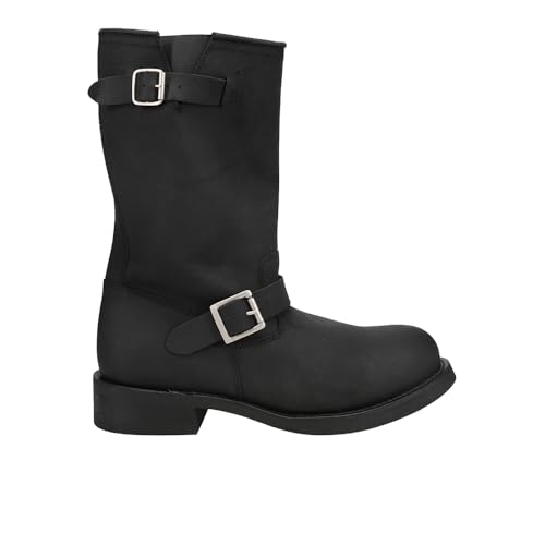 Image of Dingo Boots Mens Rob Motorcycle Casual Boots Mid Calf - Black - Size 10 D_M