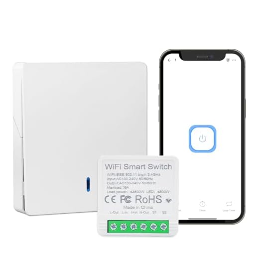 Ewelink Smart Switch 16A Mini Modulo Relè WiFi, Interruttore Luce Wireless 2.4ghz per Domotica, Compatibile con Alexa/Google