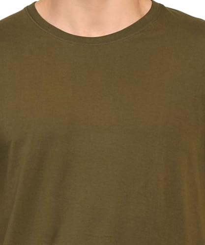 Image of Unisex Round Neck Plain T-Shirt | Combed Bio-Washed Ring Spun Cotton for Men & Women, Short Sleeves