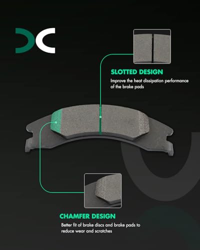 Image of SCITOO D1329 Rear Metal Brake Pads Sets w /Hardware Replacement For Ford For E-150 08-14,For Ford For E-250 08-14,For Ford For E-350 Super Duty 08-19 21,For Ford For E-450 Super Duty 09-10