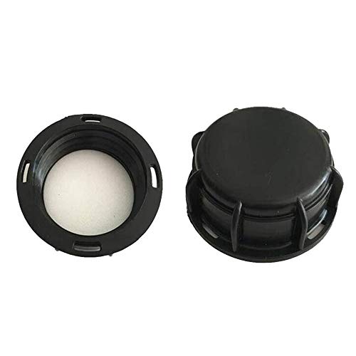 MACHSWON IBC Water Tank Adapter End Cap Tank Cap Dust Cap S60X6 60 mm Coarse Thread Fluorine Rubber Seal, Black - Image 2