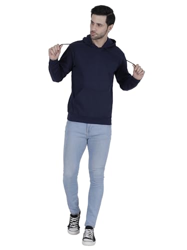 Image of Mastyle Men's Solid Hoodies |100% Rich Cotton Fleece 400 GSM | Wrinkle Free