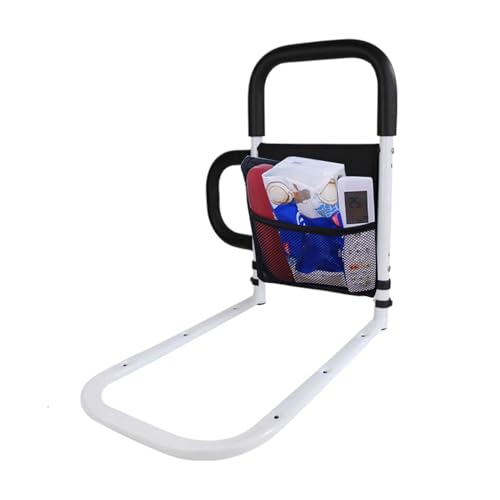 Eoixuqba Barres de lit pour Personnes âgées | Poignée De Soutien Antidérapante - Rail de Soutien de lit avec Poche de Rangement | pour Adultes • Maison De Retraite • Hôpital • Chambre De