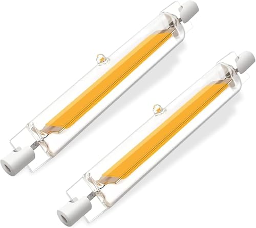 R7S LED de 78 mm regulable, 10 W LED R7S, equivalente a lámpara halógena de 100 W, blanco natural 4500 K, 1000 lúmenes, iluminación de haz de 360 °, sin parpadeo, para luminarias interiores exteriores