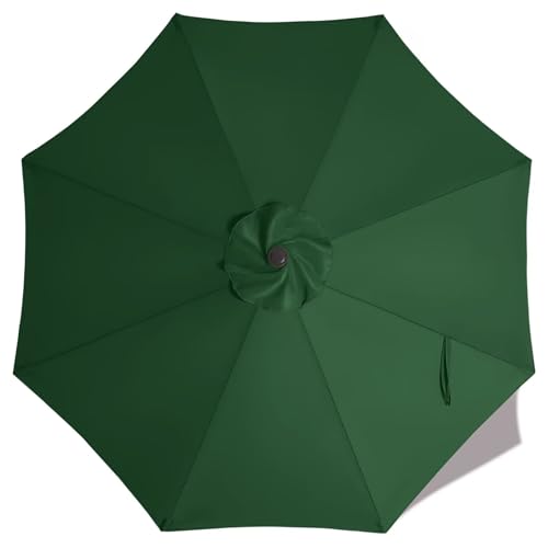 Image of ABCCANOPY 9ft Outdoor Umbrella Replacement Top Suit 8 Ribs (Forest Green)