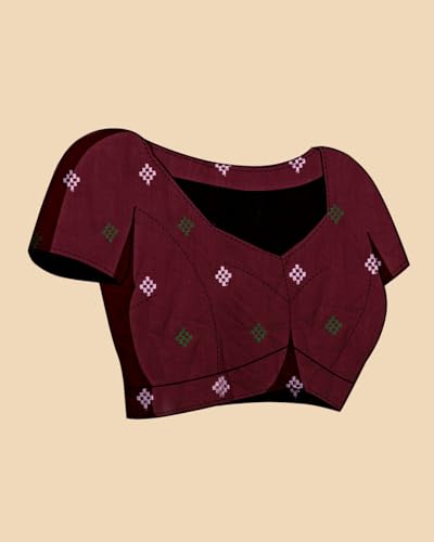 Image of Jaanvi fashion Women's Pasapalli Design Sambalpuri Silk Saree with Swarovski Work & Blouse Piece
