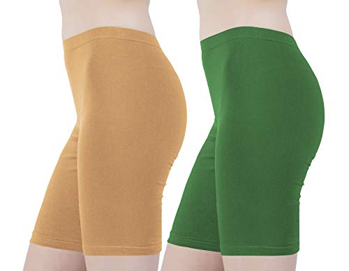 Image of Buy That Trendz Cotton Lycra Tight Fit Stretchable Cycling Shorts Womens | Shorties for Active wear /Exercise /Workout /Yoga /Gym /Cycle /Running Red Grey Combo Pack of 2