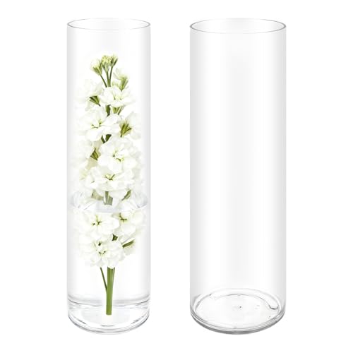 Olrla 2 Teiliges Set Transparente Acryl Blumenvase, Bruchsichere...