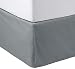 AmazonBasics Pleated Bed Skirt - Queen, Dark Grey