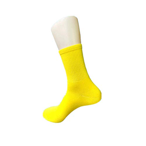 Reine Baumwolle Schlauchsocken Sportsocken Kuh Socken Weihnachtssocken Wollsocken Gezeiten Socken Herren und Damen Paar Socken Geschenk Gr. 74 EU, gelb Cover