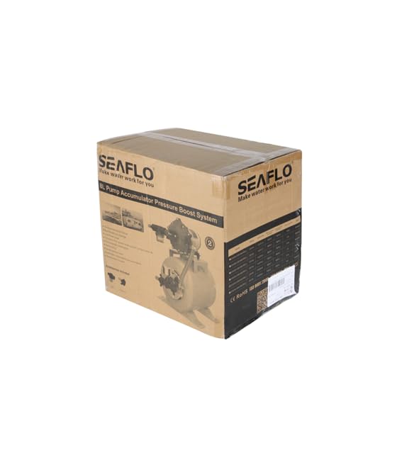 Image of SEAFLO 55 Series rv water pump Pump System with 2 Gallon Accumulator Tank, 12V DC, 60 PSI, 5.5 GPM Self Priming, Smart Pressure Switch NSF, CE & Rohs Certified, UL Listed, 4-Year Warranty