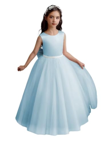 Layers Tulle Flower Girl Dresses for Wedding Satin Pageant Dress Ball Gown Princess Kids Party Dress