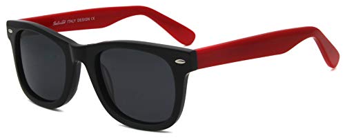 Suncristal Pequeño Petite Face Hombres Mujeres Adolescente Classic Rivet Sin Deslumbramiento Acetato Moda Uv Polarizado Gafas De Sol Negro Rojo Color Combinado Suncristal Pequeño Petite Face Hombres Mujeres Adolescente Classic Rivet Sin Deslumbramiento Acetato Moda Uv Polarizado Gafas De Sol Negro Rojo Color Combinado