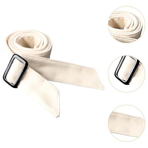 Qianly Women Wool Overcoat Waist Belt Portable Replacement Belt for Shopping Commuting, Beige White3