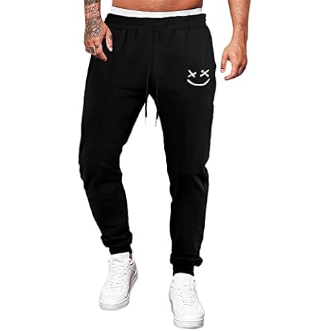 JMIERR Men's Sweatpants with Pockets Tapered Joggers for Men Athletic Track Pants for Workout, Jogging, Running, M, Black Cover