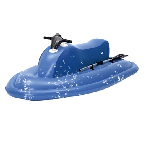 CHHMAELOVE Summer Inflatable Jet Ski Set with Underwater Scooter(700W Motor Battery Removable), 330lb Capacity Electric Watercraft for Adults, with Thruster Storage Bag, for Sea Pool Party,Onlyboat