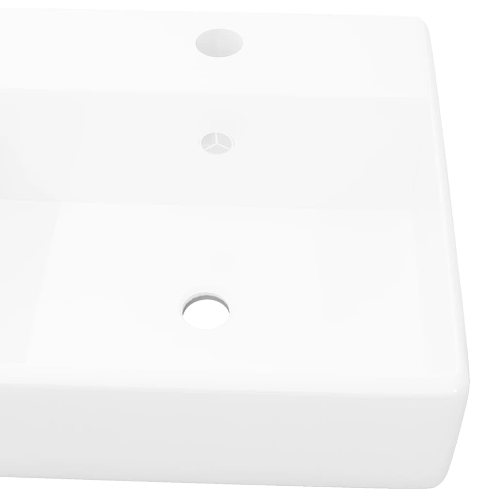 vidaXL Ceramica di lusso bacino con foro di scarico 41 x 41 centimetri