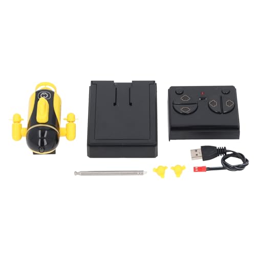 JCUKTY Control Remoto Submarino inalámbrico Recargable Mini RC Toy de Buceo Modelo de Juguete de Juguete para la bañera de Agua Tuerca de Pescado Plastices 9.5 cm (Amarillo)