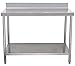 Produktbild Beeketal 'BA120a' Gastronomie Edelstahl Arbeitstisch 120 x 60 cm mit Aufkantung, Tisch bis 120 kg belastbar, Profi Gastro Küchentisch mit extra großer unteren Ablagefläche und justierbaren Stellfüßen