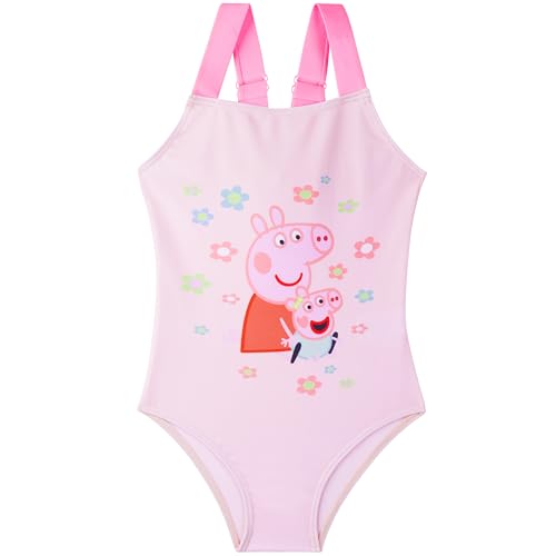 Peppa Pig Maillot de Bain Fille, Maillot de Bain 1 Piece avec Nœud Bretelles Réglable,...