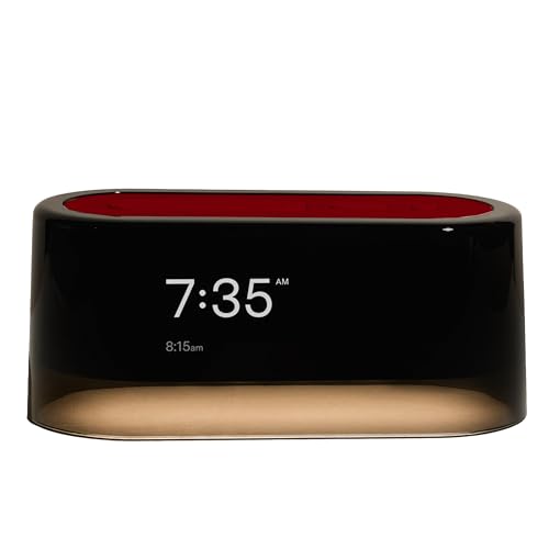 Loftie Alarm Clock with Sound Machine – Smart Alarm Clock with Light, White Noise, Bluetooth Speaker, Night Light Sound Machine, 100+ Sounds, Blackout Mode, No WiFi Mode, Optional App - Cherry