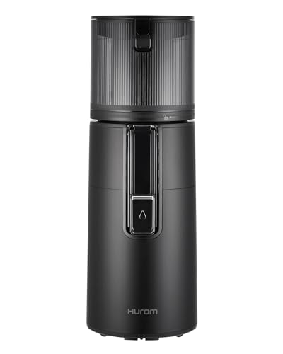 Hurom Slow Juicer | Entsafter Gemüse und Obst | H400 | Leicht zu Reinigen & Leiser Motor Elektrischer Entsafter mit großem Behälter und Siebfilter 2L | 150 Watt | BPA Frei | Schwarz