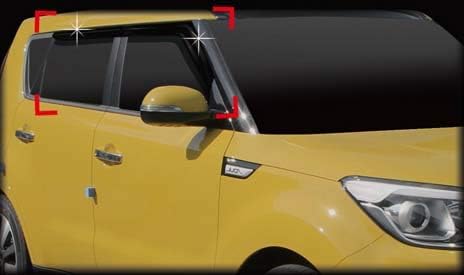 AUTOCLOVER Smoked Window Visor Sun Rain Vent Guard 4p for 2019 Kia Soul Base + !