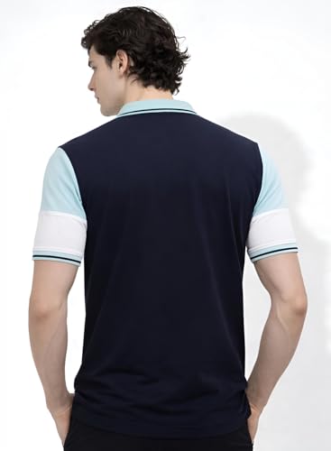 Image of ADRO Multicolour Polo T Shirt | 100% Cotton Mens Polo Tshirt | Regular Fit Half Sleeve Cut & Sew Polo T-Shirt for Men