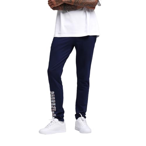 Image of PUMA Men's Mid Rise Regular Fit Track Pants