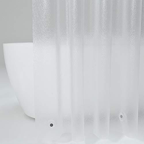 Aoohome Frosted Shower Curtain Liner 8G Eva Extra Long Shower Curtain 72X78 Inch With Heavy Duty 5 Bottom Magnets, Thick Shower Liner For Shower Stall, Bathtubs, Semi Transparent #TOP4