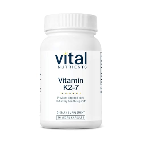 Vital Nutrients Vitamin K2-7 | Promotes Cardiovascular, Heart, Bone Health* | Vitamin K2 + MK7 | Vegan Supplement | Gluten, Dairy, Soy Free | Non-GMO | 60 Capsules