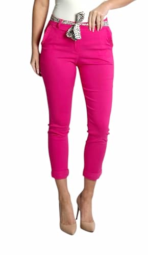 Mississhop Female Damen Stretch Klassische Chino Hose (Mod. 366) Pink M