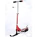 SHAIRMB Scooter Ski Neige pour Enfants Trottinette Pliable Snowboard Réglable en Hauteur Scooter 2 en 1 Jouet Glisse sur Neige pour Filles Garçons Cadeau Parfait pour Enfant en Hiver,Rouge