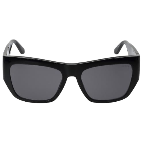 Image of Guess|Black Full Frame Square Sunglasses|100% UV Protected (Uv 400) Grey Lens|Women's|Large|GU00252 01A 54 S
