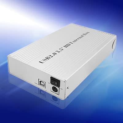 Caja externa para HDD IDE 3.5" USB 2.0 plateada miniatura 1