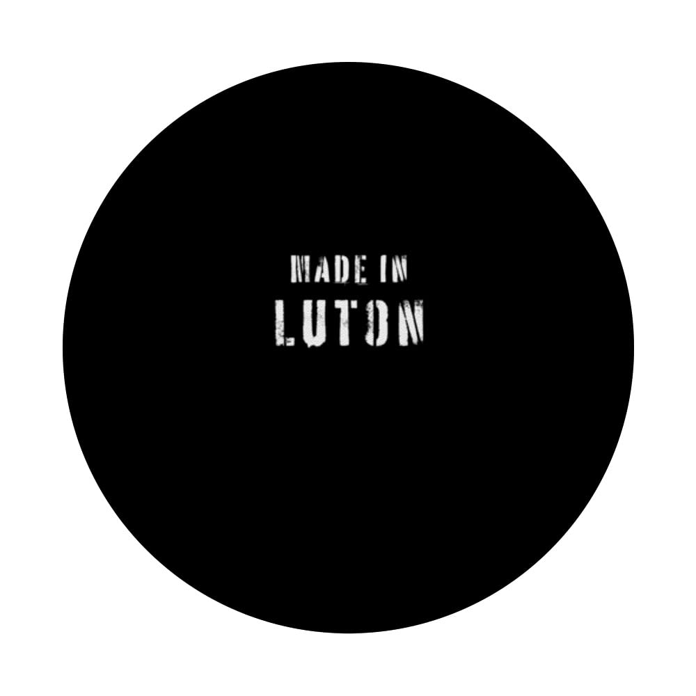 Made In Luton England Born In Place Of Birth PopSockets Swappable PopGrip, Black - Image 3