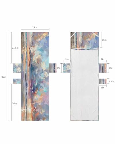 Abstract Blue Beach Lounge Chair Towel Cover, Soft Chaise Lounge Towel with Side Pockets Patio Pool Chairs Cover for Beach/Pool Sunbathing 29x85 Smear Street Art Coastal Summer Beach